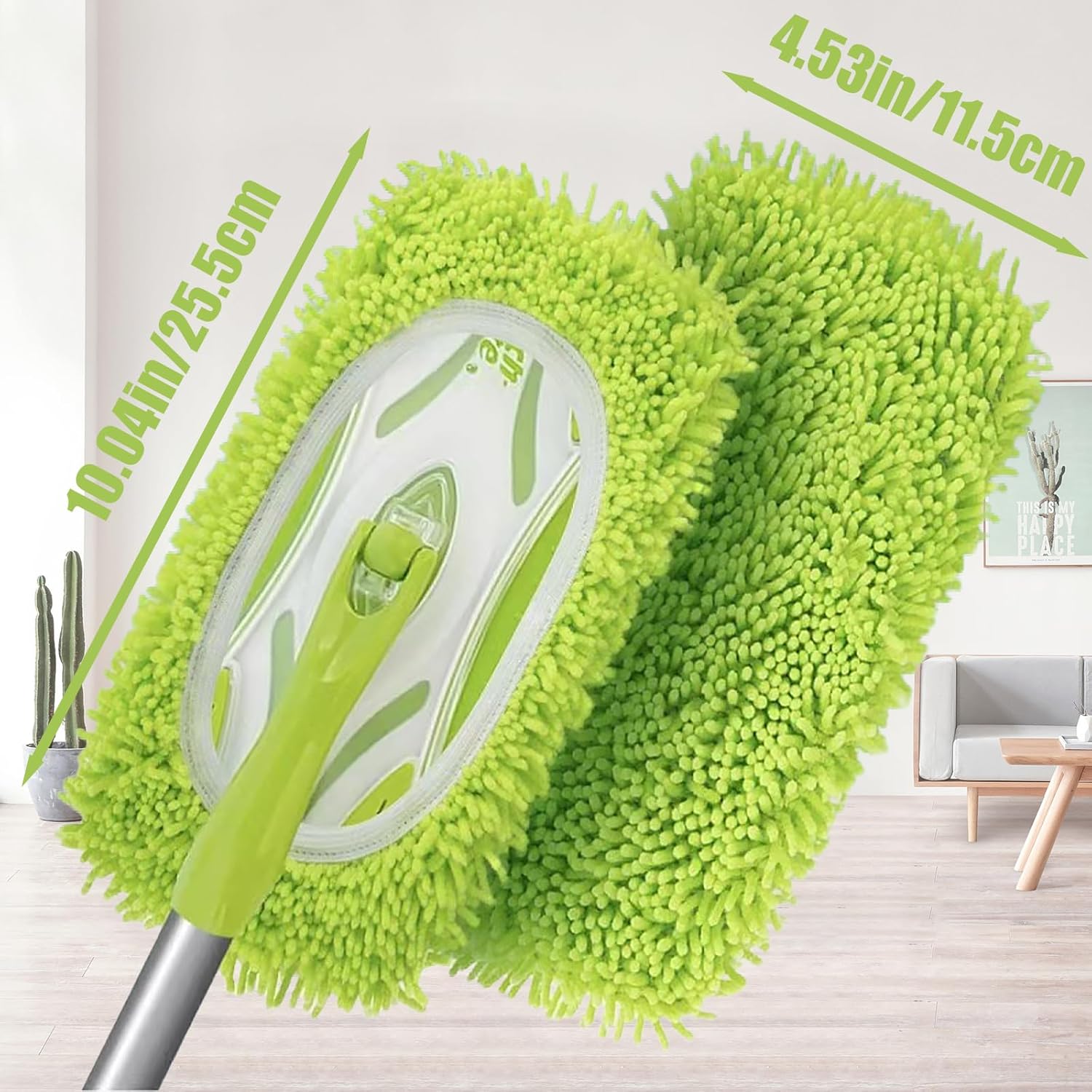 6 Pack Reusable Mop Pads Refill Compatible with Swiffer Sweeper Mop, Microfiber Wet Mopping Cloths for Floor Cleaning, Ideal for Home Cleaning Washable Floor (Green-6 Pack)