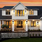 Upgraded Motion Sensor Outdoor Wall Light, 13” Dusk to Dawn Porch Light Outdoor Wall Sconce Lantern, 3 Lighting Modes Exterior Lighting Fixture Wall Mount, Outside Light for House Garage Patio, Brown