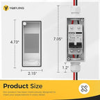 Solar Panel Disconnect Switch 63Amp DC AC Miniature Circuit Breaker 500V 2 Poles with PV Connector and IP65 Waterproof UV-Proof Box for Outdoor Solar PV Homes Battery