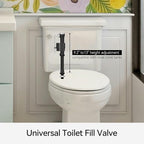 R&T Toilet Fill Valve A1320, Toilet Repair Kit Inside Tank, Universal Toilet Replacement Kit, Quiet and Fast Fill Water, Height Adjustable, Easy to Install