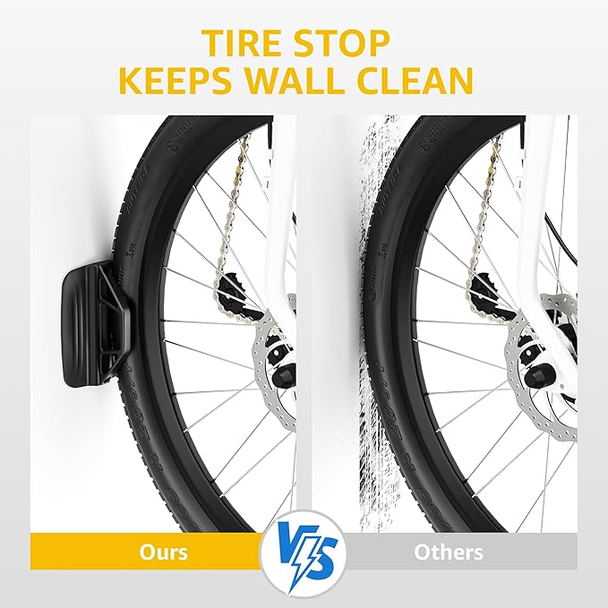 monTEK Swivel Bike Wall Mount – 2 Pack Garage Bike Hanger & Space-Saving Vertical Bike Rack for Garage & Apartment, Sturdy Bike Storage Hook Holds 66 lbs, Easy Installation & Scratch-Proof Design