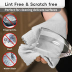 Microfiber Cleaning Cloths Roll, 75 Pack Tear Away Microfiber Towels Roll, 12" x 12" Lint Free Rags, Reusable Cleaning Cloths, Washable, Scratch Free,Ultra Absorbent Dish Rags(Grey)