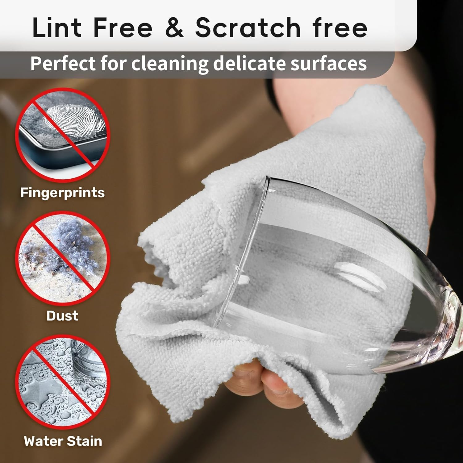 Microfiber Cleaning Cloths Roll, 75 Pack Tear Away Microfiber Towels Roll, 12" x 12" Lint Free Rags, Reusable Cleaning Cloths, Washable, Scratch Free,Ultra Absorbent Dish Rags(Grey)