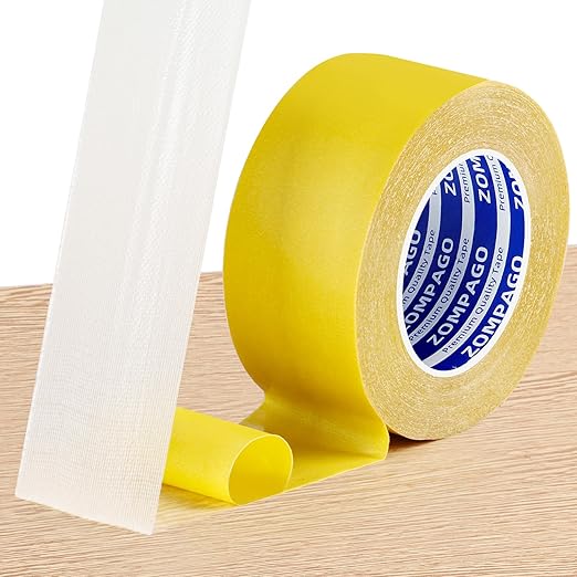 Heavy Duty Double Sided Mounting Tape, 2.4inx66FT, Clear Mesh Grip, Extra Strong Adhesive for Carpets, Wall Mounting, Picture Hanging and DIY Projects,Hand Tearable,Weatherproof