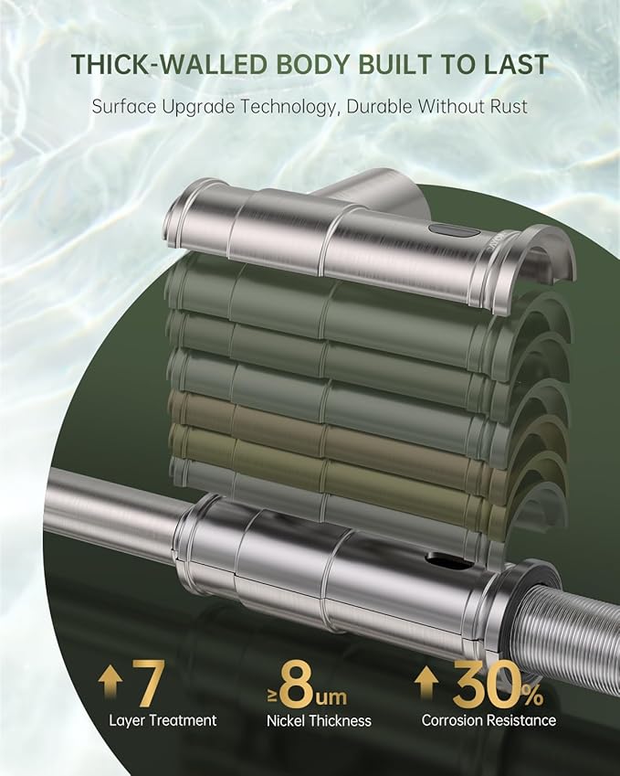 Touchless Kitchen Sink Faucet with Soap Dispenser Brushed Nickel, DAYONE Smart Motion Sensor Hands Free Faucet Kitchen with 3-Function Sprayer for Single/ 3-Hole Sink, DAY136TL-BN