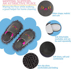 Warm Microfiber Slippers Floor Dust Dirt Hair Mop Slippers Shoes Anti-slip Moccasin Bedroom Home (Dark gray)