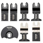 VEVOR 50 PCS Oscillating Saw Blades, Universal Quick Release Oscillating Saw Blades, Multitool Tool Blades for Wood Plastic Metal Nails, Compatible with Milwaukee Dewalt Dremel Fein Worx Bosch Makita
