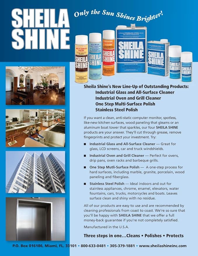 Sheila Shine Oven Cleaner Spray | Lifts Away Burnt-On Grease and Dirt | Less Manual Scrubbing Needed | Can be Used on Many Different Appliances | Longer Lasting Results