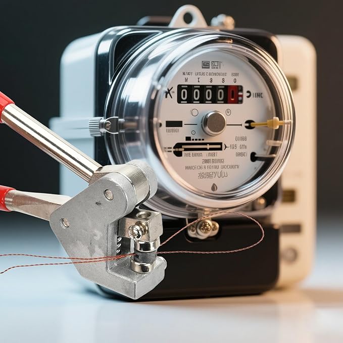 50PCS 10x6mm Round Lead Seals Security Meter Seals with Copper Wires (100m)