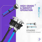 BlueStars 38mm Toilet Push Button Thread Diameter, Dual Push Flushing Toilet Water Tank Button - American Standard - Pack of 2