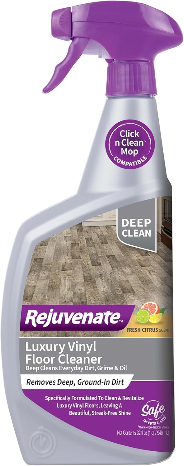 Rejuvenate Luxury Vinyl Floor Cleaner Gently Cleans And Revitalizes Luxury Vinyl Floors, 32 Ounces