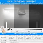 SOLFART Vanity Lights for Bathroom Dimmable Modern Brushed Nickel Bathroom Light Fixtures Over Mirror 32 Inch