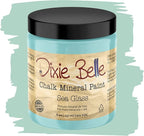 Dixie Belle Paint Company Chalk Finish Furniture Paint - Sea Glass (8oz) - Matte Pastel Blue/Green Chic Chalk Mineral DIY Furniture Paint