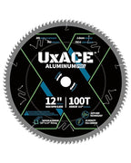 12-Inch 100-Tooth Circular Saw Blade, 1-Inch Arbor, Aluminum, Non-Ferrous Metal Cutting Blade, Carbide Tip, Thin Kerf, for Medium Aluminum, Plastic, Composite