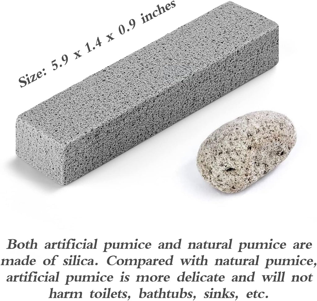 12Pack Pumice Stone for Toilet Cleaning Bowl Stick,Powerfully Cleans Hard Water Rings, Calcium Buildup & Stains, Suitable for Cleaning Toilet, Bathtubs, Kitchen Sink, Grill
