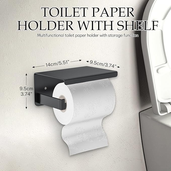 Black and Gold Bathroom Hardware Accessories Set 5-Pieces Towel Bar Set Stainless Steel Towel Holder Set 16 Inch Towel Bar,Towel Racks Set for Bathroom Wall Mounted