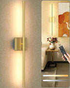 iThird 1 Pack Battery Operated Wall Sconce Light, Gold Rechargeable Wall Lights with Touch & Remote Control, 360° Rotatable, 4CCT Dimmable Wireless Wall Scone Lamp for Bedroom Living Room Hallway
