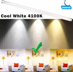 24 Inch Fluorescent Light Bulb F17T8/841 17 Watts, 2 Ft T8 17W Cool White 4100K Straight Linear Fluorescent Tube, G13 Medium Bi-Pin Base, 6 Pack
