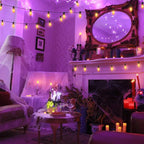 C9 Halloween Replacement Bulbs, 25 Pack Clear Orange Light Bulbs for E17 Candelabra Base Outdoor/Indoor String Lights, 7 Watt