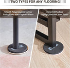 CO-Z Felt Furniture Sliders - 8 Pack with 4 Plastic & 4 Felt Sliders, 3 1/2" Reusable Furniture Sliders for Carpet Hardwood Floors, Heavy-Duty Furniture Gliders Movers, Moving Pads for Heavy Furniture