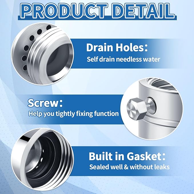 Boltigen Lead-Free Brass Self-Draining Vacuum Breaker 3/4'' GHT Female x 3/4'' GHT Male Hose Bib Anti Siphon Valve Backflow Preventer Adapter, for Outdoor Garden Faucet Spigot Repair Replacement