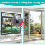 Window Security Bar, 2-in-1 Adjustable 17.9 to 51 Inch Slidingdoor Security Bar Security Bar for Home Pet Children Women Security Balcony Sliding Door Patio Door Security Apartment Window White