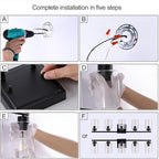 5 Light Bathroom Light Fixtures, 33.3 Inches Bathroom Lighting Fixtures Over Mirror, Black Vanity Light with Clear Glass Shades