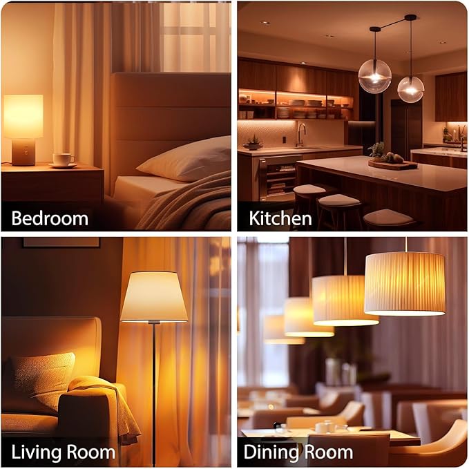 dalattin A19 LED Light Bulbs 60 Watts Equivalent Bulbs,800 LM,Non-Dimmable,Efficient 9W Energy Saving Lights for Living Room,Office,80+ CRI,120V,UL Listed (Soft White 2700k, 10 Counts)