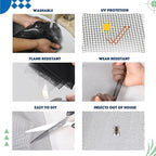 Windows Screen and Screen Door Replacement, 59"x106" Durable Fiberglass Screen Mesh- Window Screen & Sliding Screen Door Repair for Patio and Windows