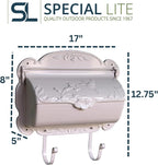 Special Lite Hummingbird Horizontal Wall Mount Mailbox - White Aluminum Mailbox for Wall Mount - SHB-1004-WH