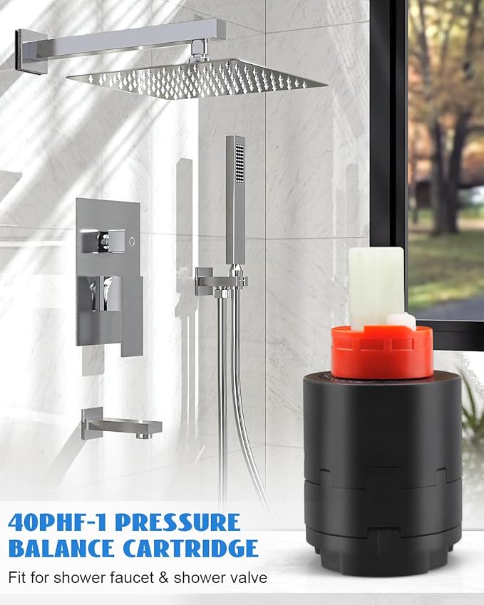 Pressure Balance Cartridge 40PHF-1 Fit for Shower Faucet, Shower Cartridge Replacemen (40mm)