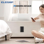 ELEGRP Glossy Black Decorator Electrical Wall Outlet Receptacle, 20A 125V Standard Outlets, 2 Pole 3 Wire, Non-Tamper Resistant, NEMA 5-20R, Self-Grounding, Wall Plate Included, UL Listed, 5 Pack