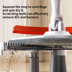 Spin Mop and Bucket Set with Separate Dirty and Clean Water,360° Spin Mop and Bucket System with Widening Foldable Handle,2 Replaceable Mop Pads,Square Mop for Floor Hardwood Tile Marble Wall Cleaning