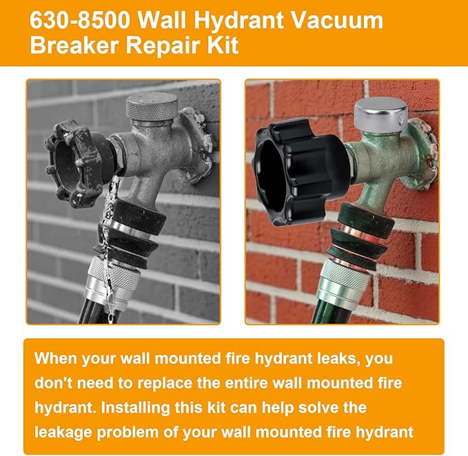 630-8500 Wall Hydrant Complete Service Kit | Compatible with Prier Outdoor Faucet Models | Premium Repair Replacement Parts with Stainless Steel & Brass Components | Leak-Proof Design | Easy DIY