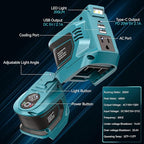 Power Inverter Compatible with Makita 18V Battery: Ecarke Portable Power Supply Inverter Convert - Real 200W DC 18V to AC 110V-120V Battery Powered Outlet with 2 USB AC Power Station(Bare Tool Only)