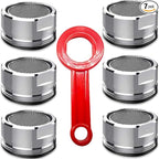 6PCS Faucet Aerator Bathroom Sink Standard Replacement Parts with Brass Shell 15/16 Inch 24mm External Thread Aerator Faucet Filter with Gasket and Wrench Suitable for Kitchen and Bathroom