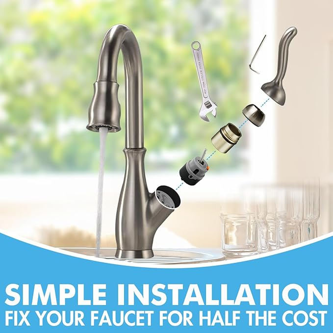 RP50587 Cartridge Replacement for Delta Single Handle Kitchen and Lavatory Faucets, Works with DIAMOND Seal Technology Models Featuring a 36 mm Motion, with Allen Wrench