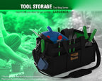 15 Inch Tool Bag, Utility Tool Tote Bag with Shoulder Strap for Organizing Electrician, Cleaning, Gardening Tools, Tool Storage Bag Convenient Storage and Access to Tools