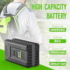 80V 3.5Ah Lithium Battery Replace for Greenworks 80V Battery GBA80400 GBA80250 GBA80200, 3500mAh High Capacity, Fit for Greenworks 80 Volt Power Tools PW80L420 TL80L00 LMB407 PS80L00
