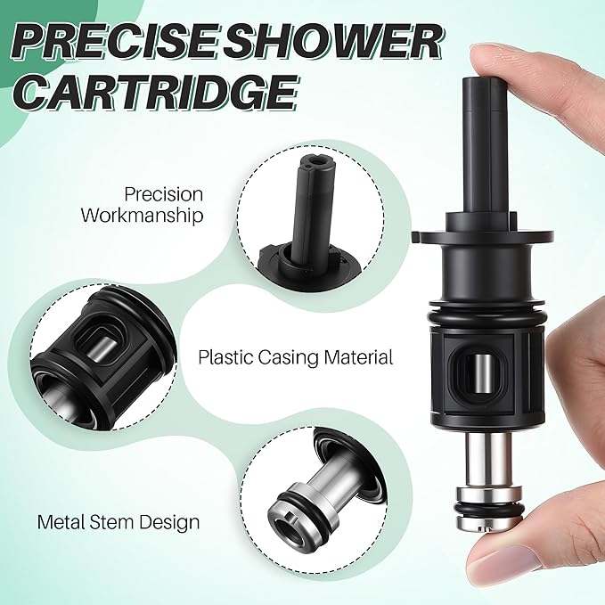 Dreyoo 2 Pack Compatible with 9742920 S742920 Pull and Turn Tub Shower Cartridge, Compatible with Pfister Avante Series Lavatory, Tub Faucet, Shower Valve Cartridge Replacement Part (Metal Stem)