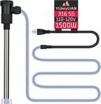 1500W Immersion Water Heater for Pool & Hot Tub – Portable Electric Submersible Heater with Auto Shut-Off, and WiFi Timer for Bathtub, Above Ground Pool, Spa, Swimming pool, and Baptism pool