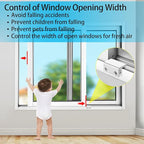 ZRFCXE Window Locks,8 Pack Sliding Window Locks with Key for Vertical & Horizontal Sliding Windows Doors,Easv to Install,Adjustable Security Window Lock for Patio Bedroom Home and Office (Silver)