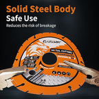 2 Pack Cut Off Wheels 4 1/2 Inch with 7/8" Arbor, Angle Grinder Cutting Disc, Diamond Cutting Wheel with 5000+ Cuts on INOX, Rebar, Angle Iron and Steel