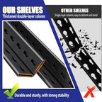 Garage Shelving-3000 lbs 5 Tier Storage Shelves,Adjustable Heavy Duty Metal Shelving Unit and Storage Large Wire Rack,Utility Steel Shelf for Warehouse Industrial Pantry Basement -78"x46"x20",Black