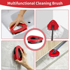 Scrub Brush Replacement Head for O Cedar EasyWring Spin Mop 1 Tank System, Shower Floor Scrubber, Microfiber Triangle Hard Bristle Cleaning Brush for Bathroom Kitchen Pool, Glass and Tile Walls