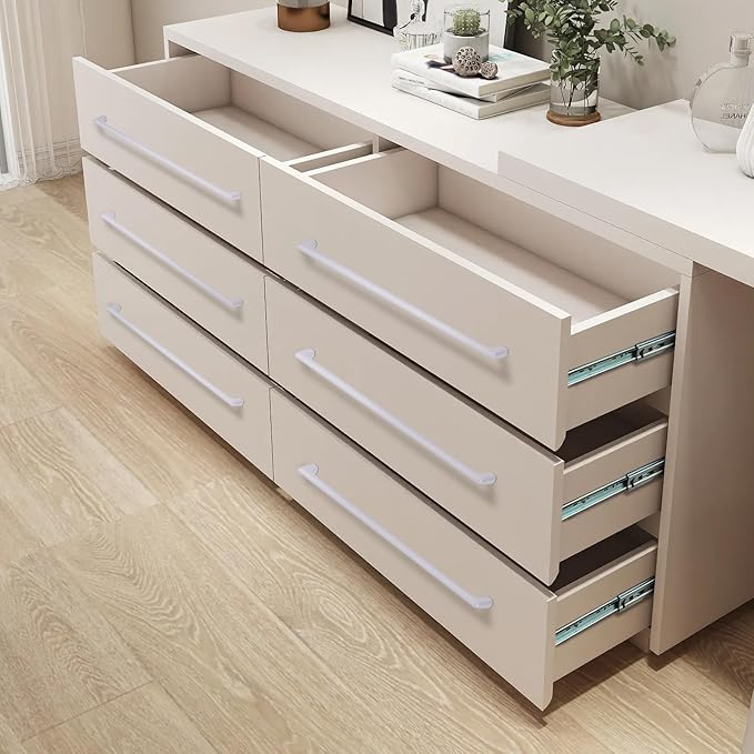 10 Pack 12.6 Inch(320mm) Hole Center Modern Matte White Cabinet Pull Handle Timeless Vanity Drawer Pull Handle Classic Cabinet Hardware for Kitchen Bathroom, Screws Included, M-White(12.6x10)