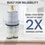 RP19804 RP46074 Shower Cartridge Replacement for Delta 1300/1400 Series 13/14 Series, Compatible with Delta Monitor MultiChoice Rough-in Valve, Include RP22734 (RP46074+Bonnet Nut)