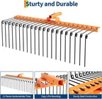 Tow Behind Landscape Rake, 60" Tow Dethatcher with 21 Steel Coil Tines, Lawn Dethatcher Rake Attaches to 48" or 60" Toolbars and 3-Point Suspension Systems, for Leaves, Pine Needles, and Grass, Orange