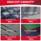 ARROW 8-inch Tin Snips for Cutting Metal Sheet, CR-V Steel Aviation Snips, High Leverage Labor-saving Metal Cutter, Left Cut