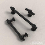 Alzassbg 10 Pack Matt Black Cabinet Pulls, 10 Inch(254mm) Hole Centers Cabinet Handles Kitchen Hardware Straight Bar for Cabinets and Drawer AL3505MB